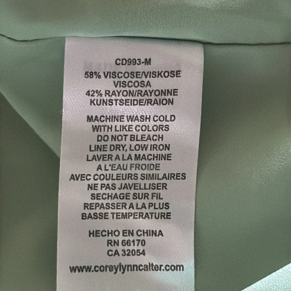Corey Lynn Calter mint‎ green satin slip Elegant Slip Dress Sz M